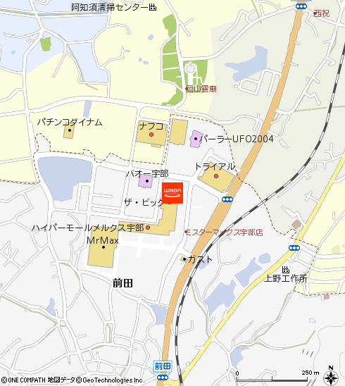 ザ・ビッグ東岐波店付近の地図